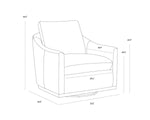 Corbin Swivel Chair, Effie Linen