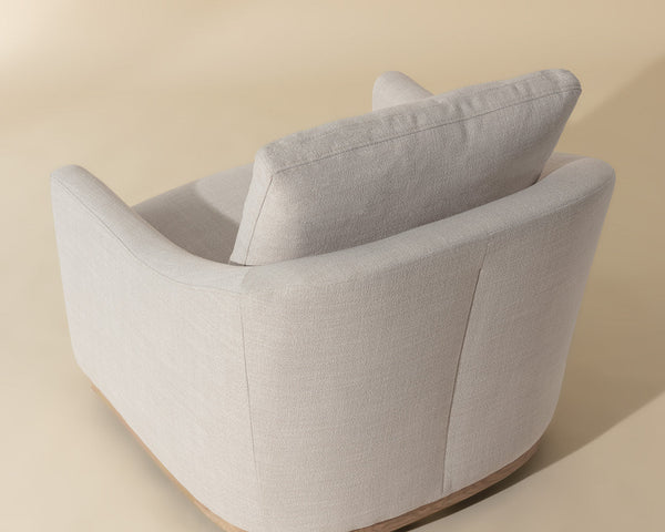 Corbin Swivel Chair, Effie Linen