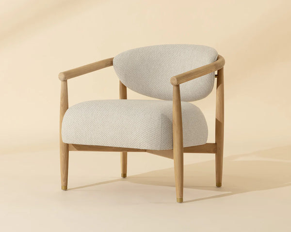 Sigrid Lounge Chair, Light Oak/Monument Oatmeal