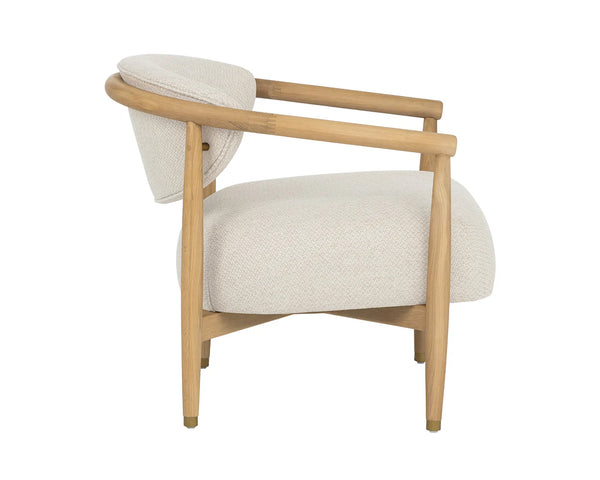 Sigrid Lounge Chair, Light Oak/Monument Oatmeal