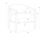 Sigrid Lounge Chair, Light Oak/Monument Oatmeal