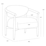 Sigrid Lounge Chair, Light Oak/Monument Oatmeal