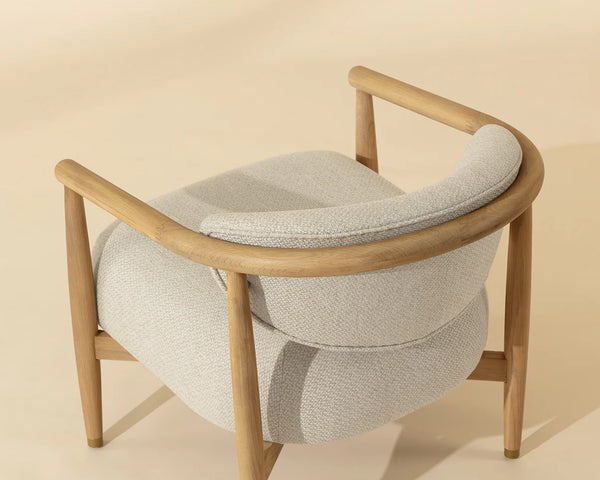 Sigrid Lounge Chair, Light Oak/Monument Oatmeal