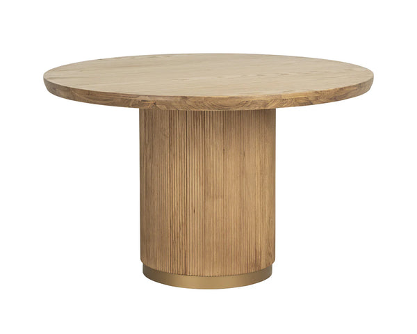 Kalla Dining Table, Rustic Oak, 48" Round