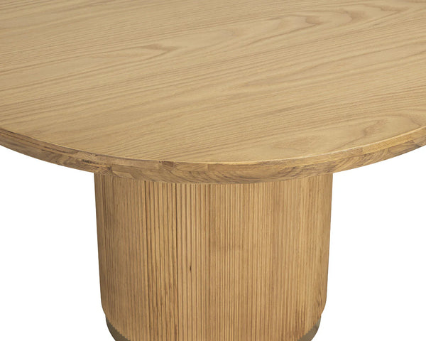 Kalla Dining Table, Rustic Oak, 48" Round