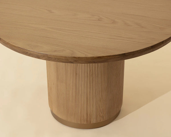 Kalla Dining Table, Rustic Oak, 48" Round