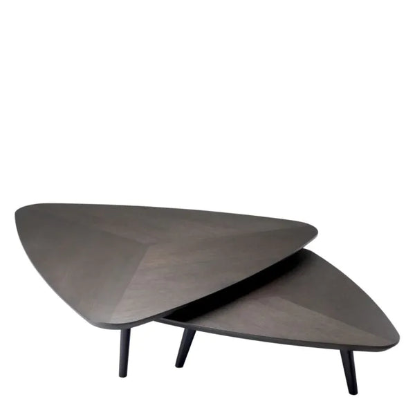Lauren Coffee Table Set of 2, Mocha Oak Veneer