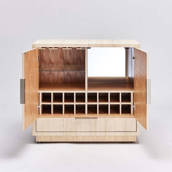 Montaigne Bar Cabinet - Natural, 38.5"W x 20.5"D