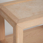Walsh Side Table, Oak / Marble, 22"H X 30"W X 20"D