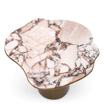 Shapiro Side Table, Brushed Brass/Marble Top