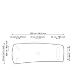 Bergman L Dining Table, Natural Oak Veneer, 118″W x 47″D