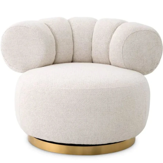 Phedra Swivel Chair, Lyssa off-white