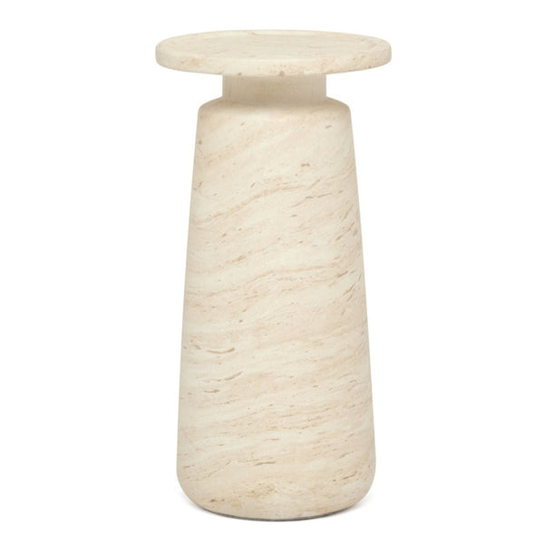 Malone Drink Table, Cavern Marble, 20"H x 10"Dia
