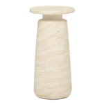 Malone Drink Table, Cavern Marble, 20"H x 10"Dia