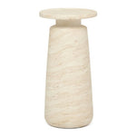 Malone Drink Table, Cavern Marble, 20"H x 10"Dia