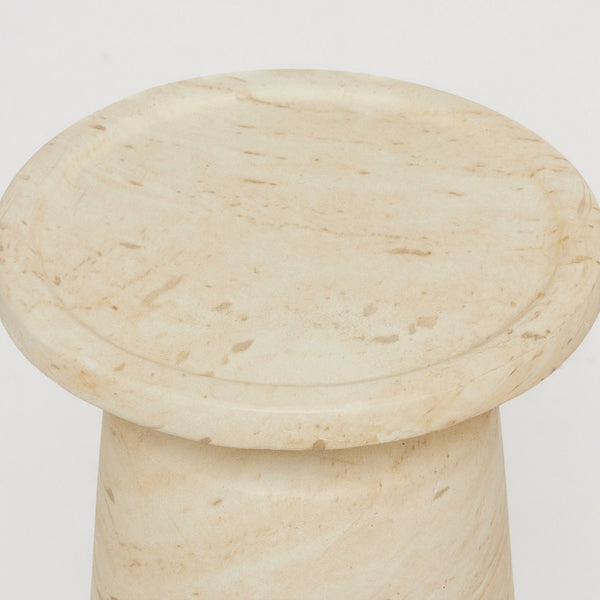 Malone Drink Table, Cavern Marble, 20"H x 10"Dia