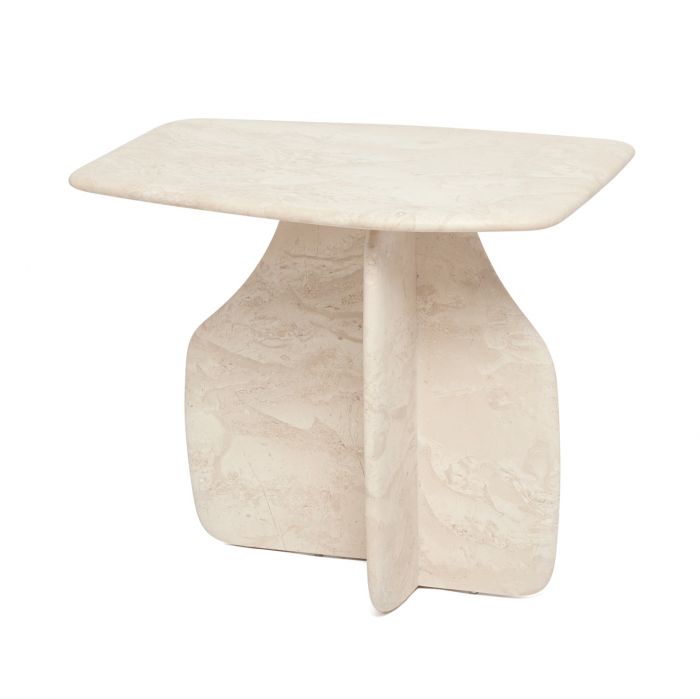 Celine Side Table - Biscuit, 21"H x 20"W x 20"D