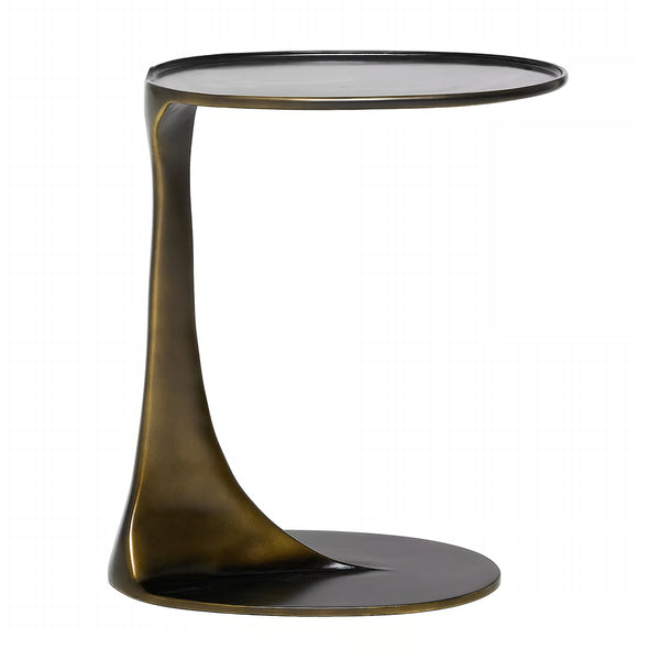 Duval Grand Hugging Table - Deep Bronze, 16"W x 10"D