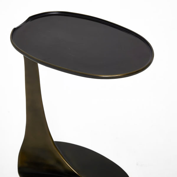 Duval Grand Hugging Table - Deep Bronze, 16"W x 10"D