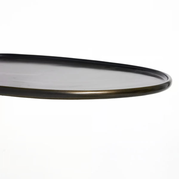 Duval Grand Hugging Table - Deep Bronze, 16"W x 10"D