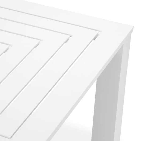Antibes Vistamar Outdoor Dining Table, Matte White, 94.5″W x 41.3″D
