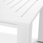 Antibes Vistamar Outdoor Dining Table, Matte White, 94.5″W x 41.3″D