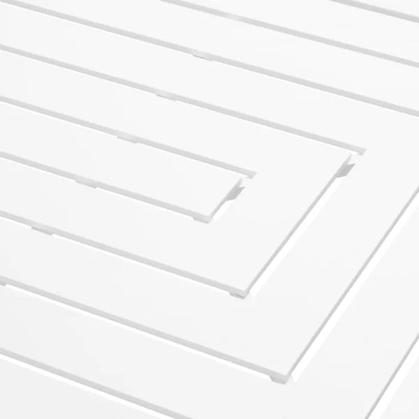 Antibes Vistamar Outdoor Dining Table, Matte White, 94.5″W x 41.3″D