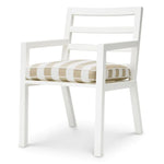Antibes Delta Outdoor Dining Chair, Matte White/Florent Beige