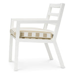 Antibes Delta Outdoor Dining Chair, Matte White/Florent Beige