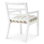 Antibes Delta Outdoor Dining Chair, Matte White/Florent Beige