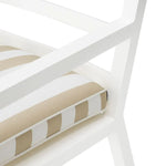 Antibes Delta Outdoor Dining Chair, Matte White/Florent Beige