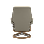 Sunrise Signature Chair & Ottoman, Paloma Light Grey/Oak