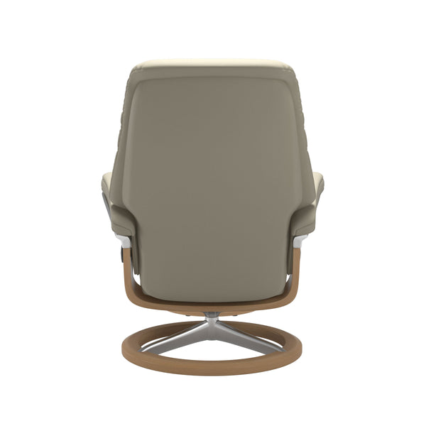 Sunrise Signature Chair & Ottoman, Paloma Light Grey/Oak