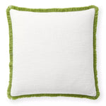Ellis Indoor/Outdoor Pillow - White/Grass, 24" x 24"