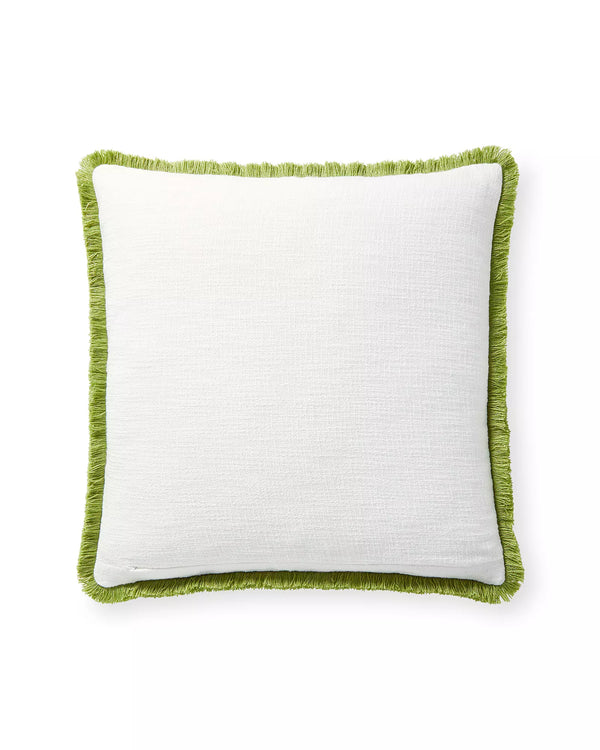 Ellis Indoor/Outdoor Pillow - White/Grass, 24" x 24"