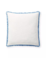 Ellis Indoor/Outdoor Pillow - White/Hydrangea, 24" x 24"