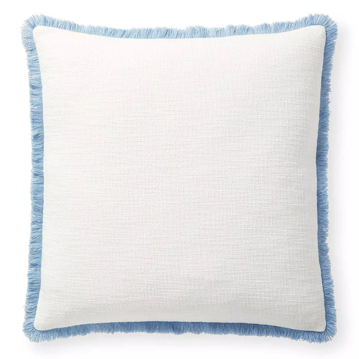 Ellis Indoor/Outdoor Pillow - White/Hydrangea, 24" x 24"