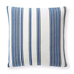 Coastline Pillow - French Blue/Navy, 22" x 22"