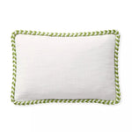 Windward Indoor/Outdoor Lumbar Pillow - White/Grass, 12" x 18"