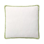Windward Indoor/Outdoor Pillow - White/Grass, 20" x 20"