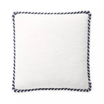 Windward Indoor/Outdoor Pillow - White/Navy, 20" x 20"