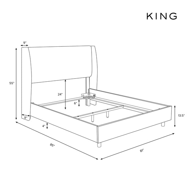 Clare Shelter Bed, Talc Linen, King & Queen