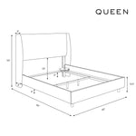 Clare Shelter Bed, Talc Linen, King & Queen