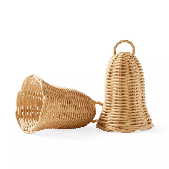 Decorative Wicker Bell - S/2