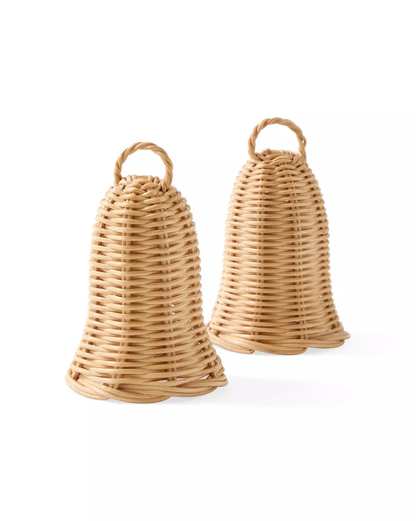 Decorative Wicker Bell - S/2