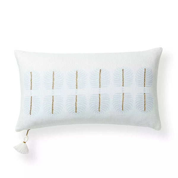 Granada Lumbar Pillows - Coastal Blue, 12" x 21"