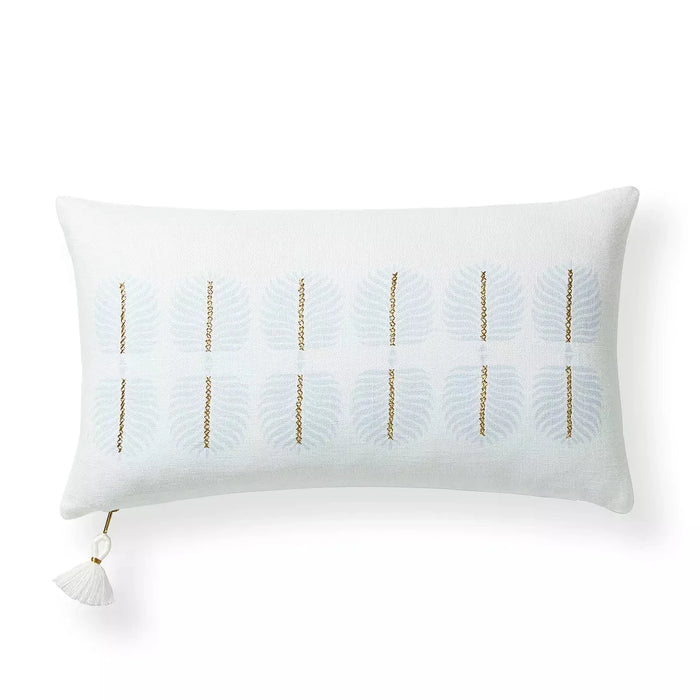 Granada Lumbar Pillows - Coastal Blue, 12" x 21"