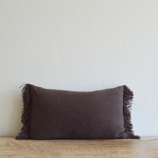 Cocoa Belgian Fringe Lumbar, 12" x 20"