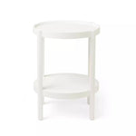 Deen Side Table - White, 16.4"W x 13.4" D