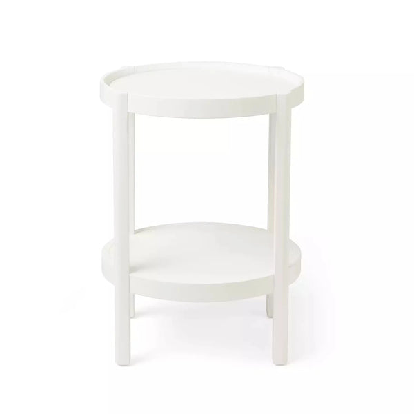 Deen Side Table - White, 16.4"W x 13.4" D
